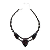 Jay King Sterling Silver Almandine Garnet in Quartz Necklace, 18"
